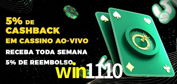 Promoções do cassino ao Vivo win1110